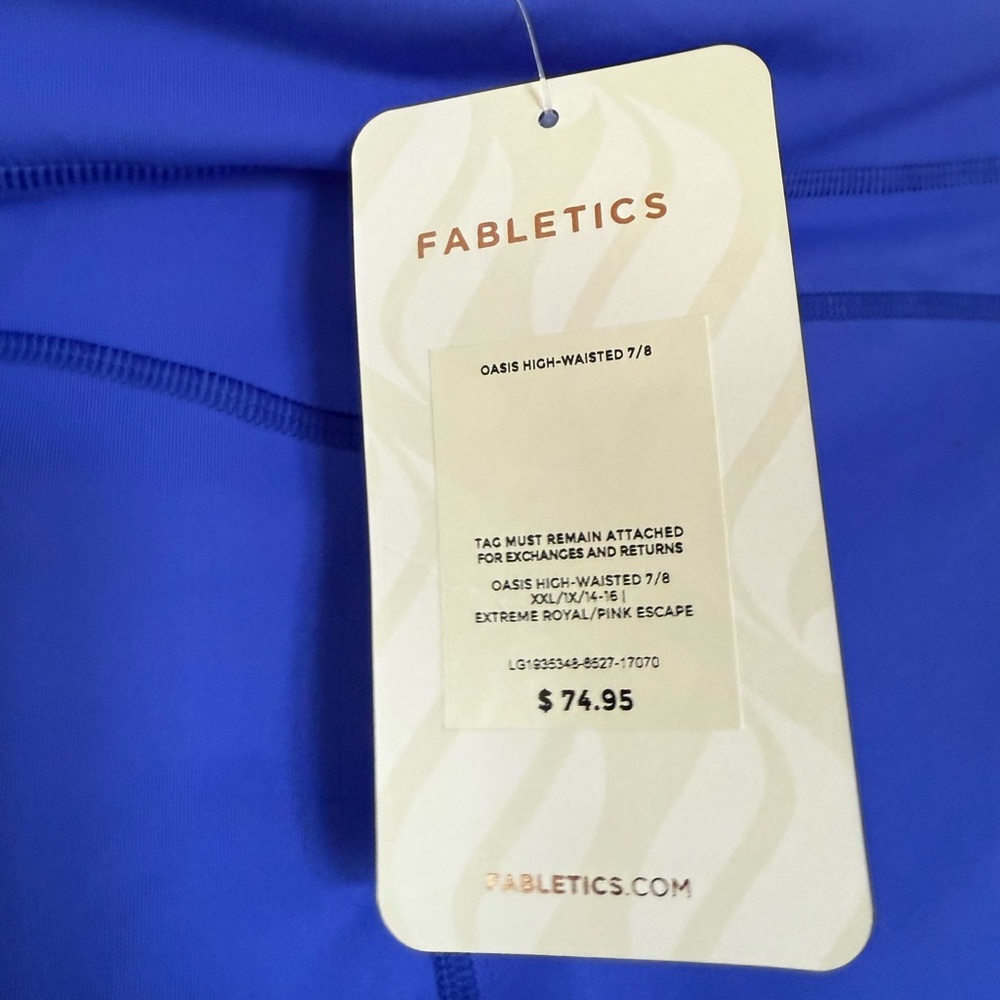 Blue and Pink Activewear Leggings - Picture 9 of 10